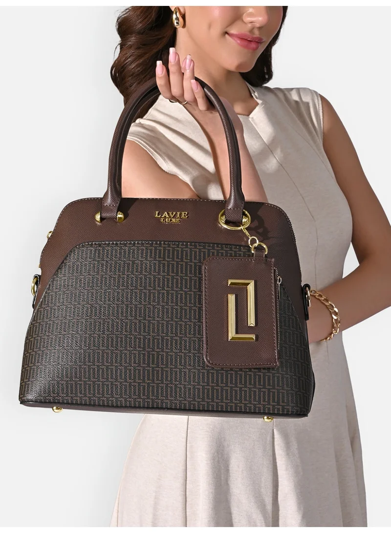 لافي لوكس حقيبة نسائية بحرف  فالي  شوكولاتة